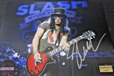 SLASH Signed 8x10 GIBSON GUITAR Photo w/ Hologram COA GUNS N' ROSES