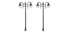 Mabar 95174N Set 2x Lampadaires Globo LED 14V Modèle Plastique Rail N 1:160