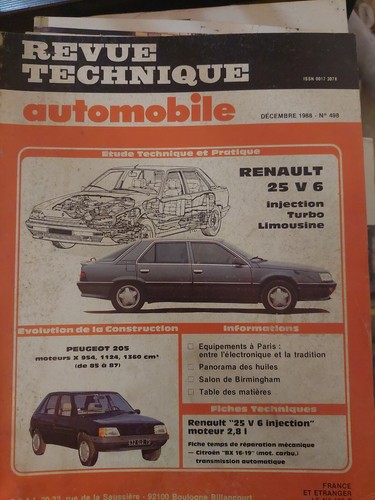 Revue technique renault v6 - revue,