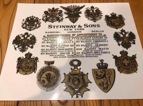 Autocollant vintage steinway - autocollant, &
