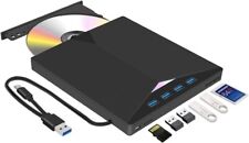 Lecteur et Graveur DVD/CD-ROM Externe USB 3.0 et Type-C avec prise multi lecteur