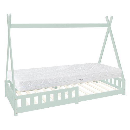 Lit enfants bois vert - d'enfants, menthe