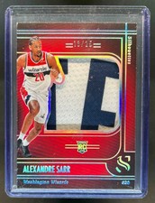 2024-25 Panini Silhouette Alexandre Sarr Silhouettes RC Patch Holo Silver #13/25