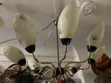 Designer glass ceiling lamp from the 50s 60s