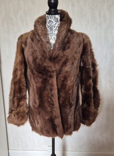 Manteau fourrure lapin brun - manteau,