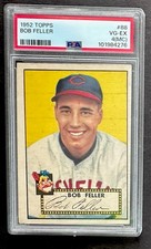 1952 Topps #88 Bob Feller PSA 4 MC VG-EX Red Back HOF Baseball Card HOF Clev