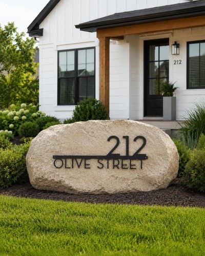 Custom rock address sign - custom,