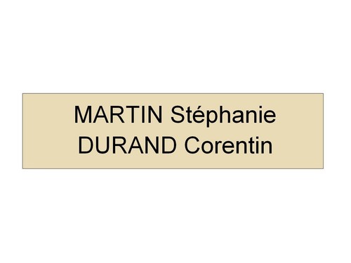 Plaque etiquette boite - de,