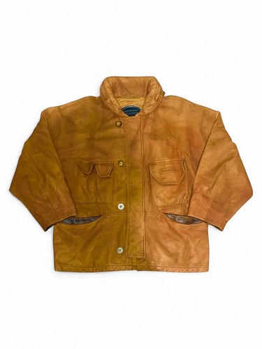 Veste manteau cuir vintage - veste/manteau,