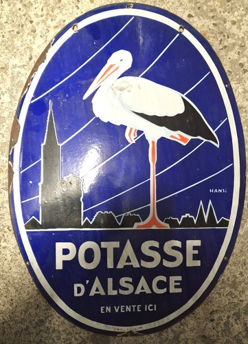 Plaque émaillée potasse - plaque,