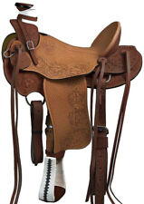 Premium Leather Wade Western Roping Ranch Horse Tack Saddle All Sizes Available.