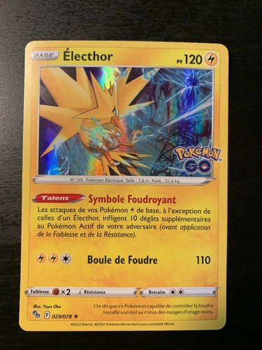 Carte pokémon holo electhor - carte,