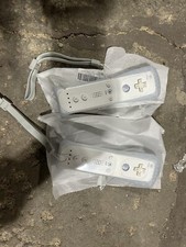 Pair Of Nintendo White Wii Remotes W/Straps And Sleeves