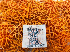600 Knex Orange 5 Position Track Connectors - Standard K'nex Parts