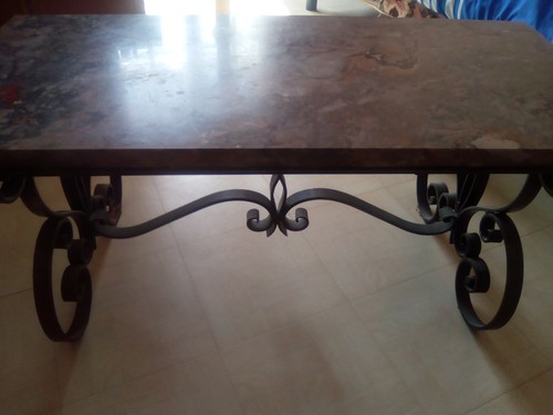 Table salon marbre fer - de,