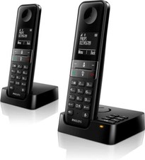 Philips Cordless Telephone 2 handsets black