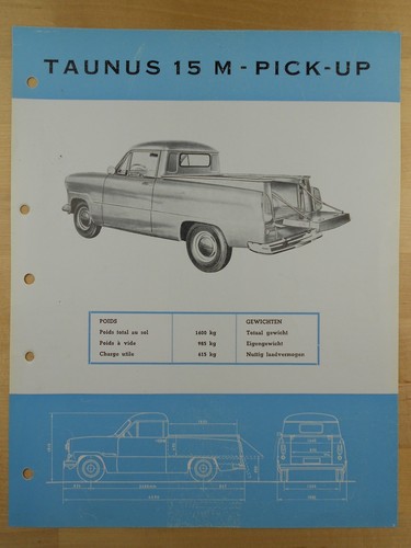 Brochure ford taunus 15m - ford,