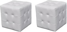 Lot de 2 poufs cubes