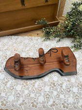 Ancien Porte-Manteau Mural en Bois en Forme de Chaussure Artisanat de Saboterie
