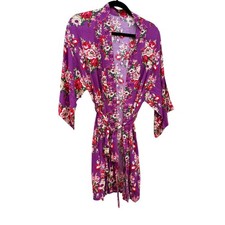 NWOT purple floral robe, women's XS/S
