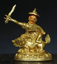 5.6 "bouddhisme tibétain bronze doré Palden Lhamo deity Laksmi sculpture