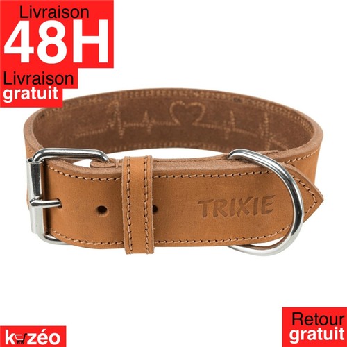 Collier chien cuir trixie - chien,
