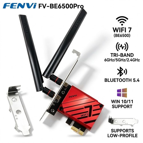 Carte wifi pcie fenvi be6500 - pcie,