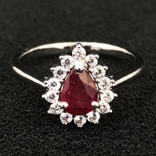 Bague poire argent - bague,