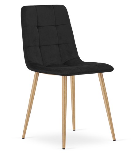 Chaise kara velours noir - -,