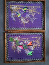 LOTS  2 PEINTURE ASIATIQUE SUR