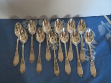 12 cuillères à entremet Félix Frères en métal argenté model empire TBQjolie
