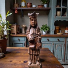 Statue bois massif saint Yves