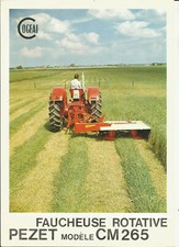 PEZET - ROTARY MOWER CM 265 / catalogue brochure leaflet