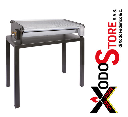 Barbecue acier gaz avec - À,