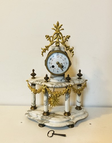 Pendule portique marbre - pendule,