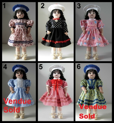 Robe poupée ancienne sfbj - robe,