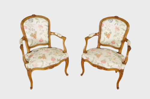 Paire fauteuils cabriolet - de,
