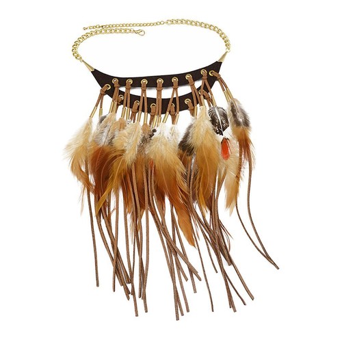 Mode gland faux plume - mode, collier