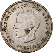 [#1308027] Belgium, Baudouin I, 250 Francs, 1976, Brussels, Silver, EF