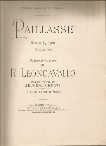Paillasse drame actes - drame,