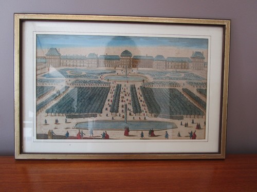 Gravure ancienne vue optique - ancienne,