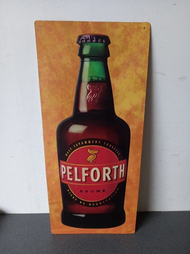 Plaque aluminium bière - plaque, brune