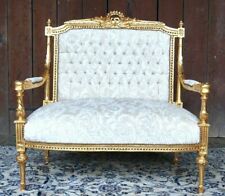 CANAPÉ 2 PLACES DORÉ À LA