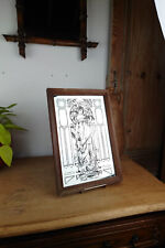 Vintage "Moët & Chandon" Screen Printed Advertising Mirror ? Mucha Art Nouveau