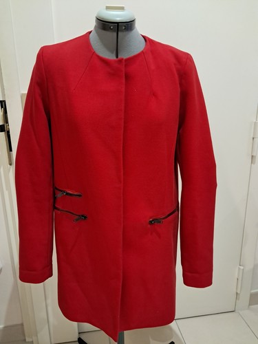 Manteau rouge long camaieu - rouge,