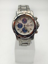 Festina Mens Quartz Watch with Bule Chronograph Day Date, Stainless Steel, Works