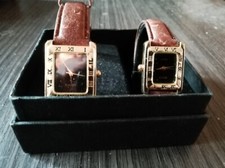 Box of 2 EDGE watches men women vintage