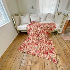 Quilted coverlet antique desert scene antique French textile QUILT BOUTIS The T