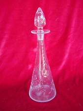 Lovely Cut Crystal Decanter,  11-1/2"