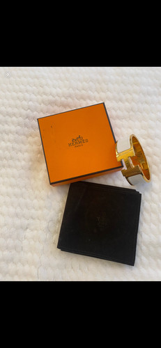 Hermes white enamel - hermes, clac
